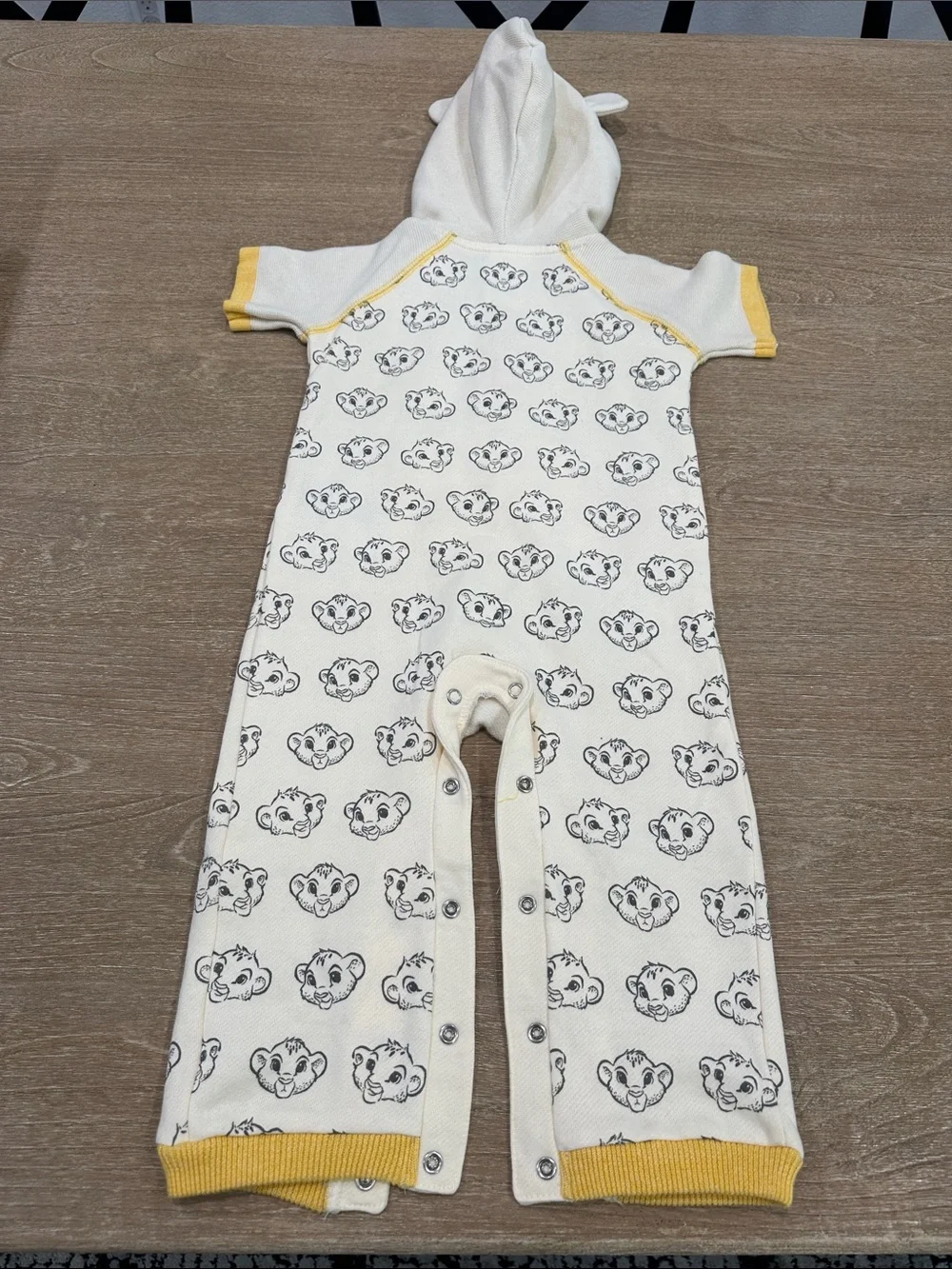 Disney Baby Simba Hooded One-Piece Romper